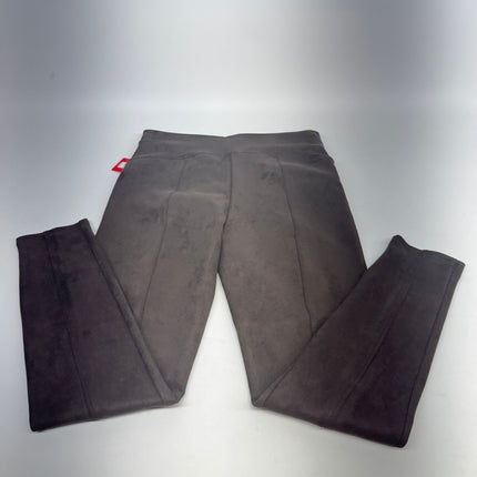 SPANX Faux Suede Leggings Chocolate Brown Women's Size L New