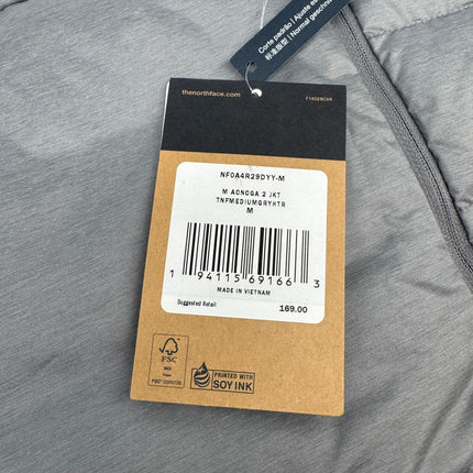The North Face Aconcagua 2 Jacket Grey Size M New