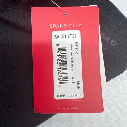 SPANX Active Shaping Compression Close-Fit Pants Black Size XL New