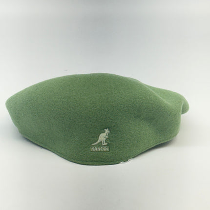 Kangol Wool 504 Flat Cap Oil Green Size XXL New