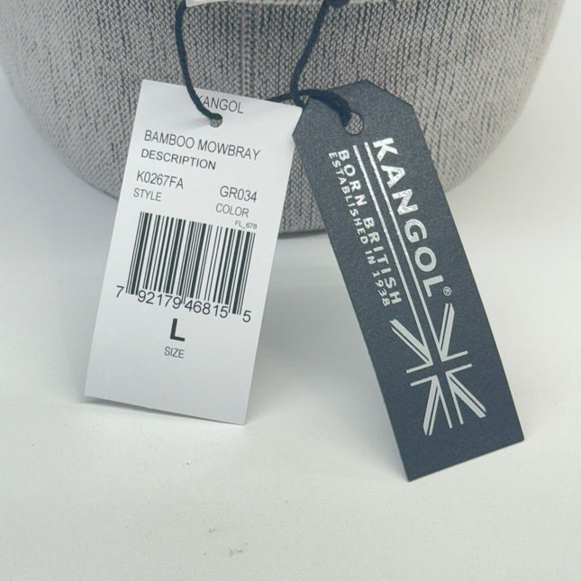 Kangol Bamboo Mowbray Hat Grey Size L New