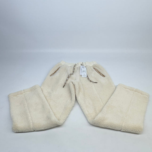 UGG Keane Fleece Lounge Pant Cream/Chestnut Size S New