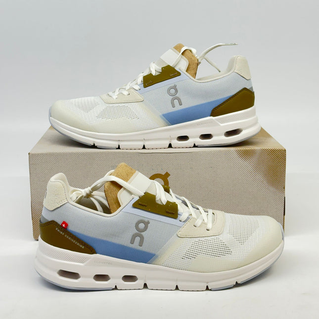 ON Cloudrift Sneakers Ivory/Heather/White/Blue Size 9.5 Women’s New