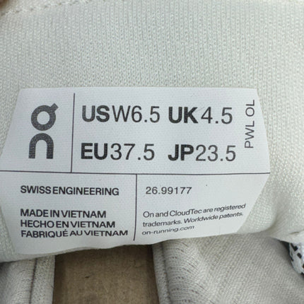 ON Cloudnova 2 Sneakers White Pearl Size 6.5 Women’s New without Box
