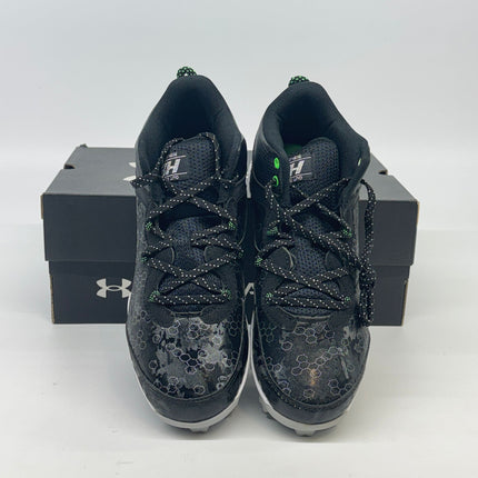 Under Armour Harper 8 RM Boys Mid Baseball Cleats Black Size 6 New