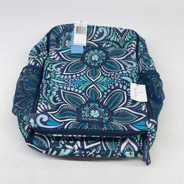Vera Bradley Lighten Up Expandable Backpack Blue Island Medallion New