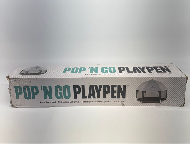 Pop ‘N Go Playpen Anchor Grey Open Box Indoor & Outdoor Baby Tent