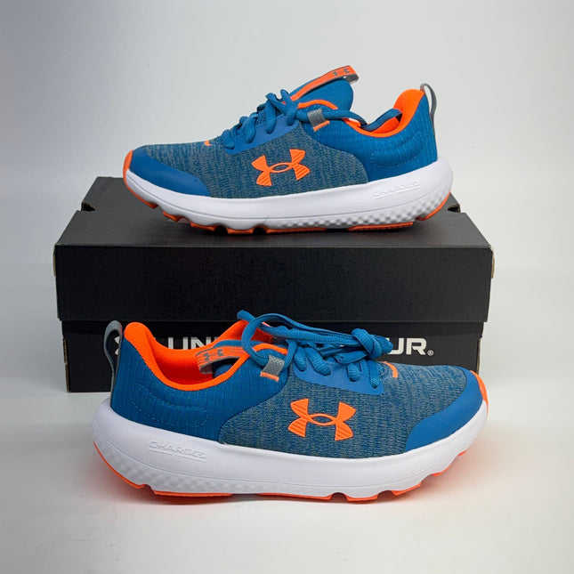 Under Armour UA BGS Charged Revitalize Shoes Black BOYS Size 3.5 New