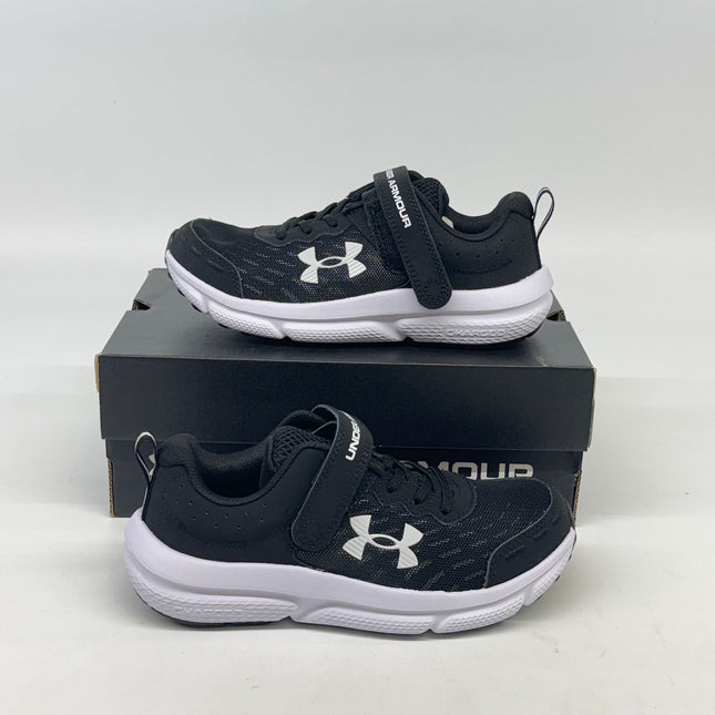 Under Armour Charged Assert 10 AC Shoes 2E Wide Black Size 2 Youth New