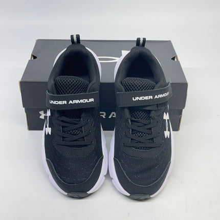 Under Armour Charged Assert 10 AC Shoes 2E Wide Black Size 2 Youth New