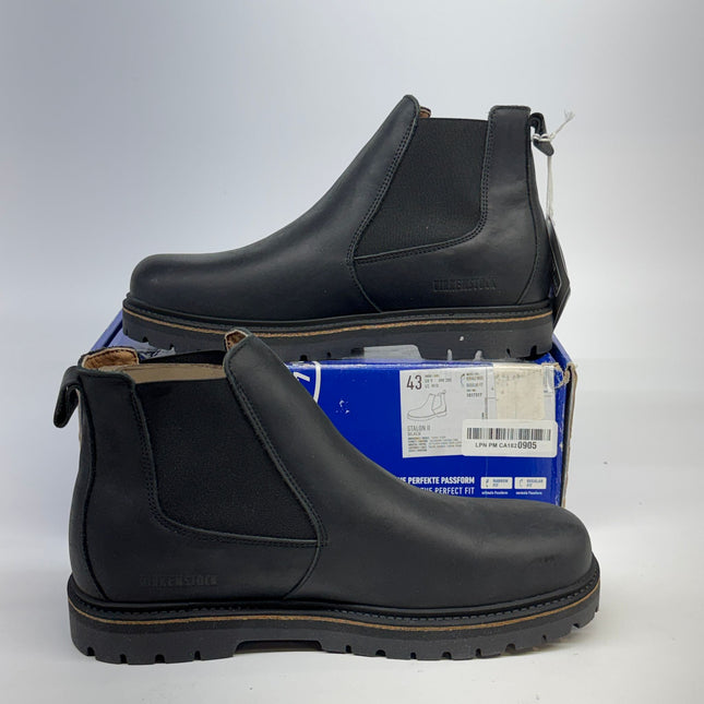 Birkenstock Stalon Leather Boots Black Size 10 Men’s New