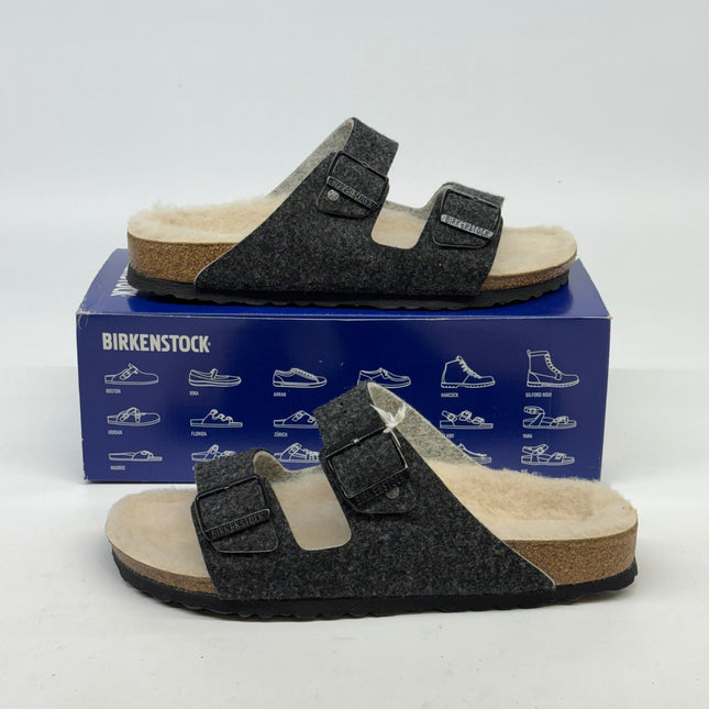 Birkenstock Arizona Wool Felt Sandals Gray Size 10 Narrow Women’s New
