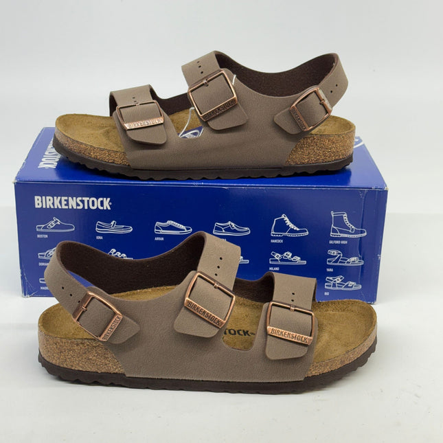 Birkenstock Milan Sandals Birko-Flor Nubuck Mocha Size 8 Men’s New