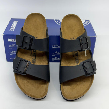 Birkenstock Arizona Soft Footbed Suede Sandals Black Size 10 Unisex New
