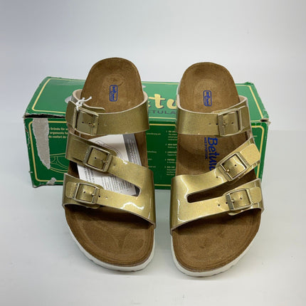 Birkenstock Betula Leo Soft Sandals Metallic Gold Birko-Flor Size 8 Women’s New