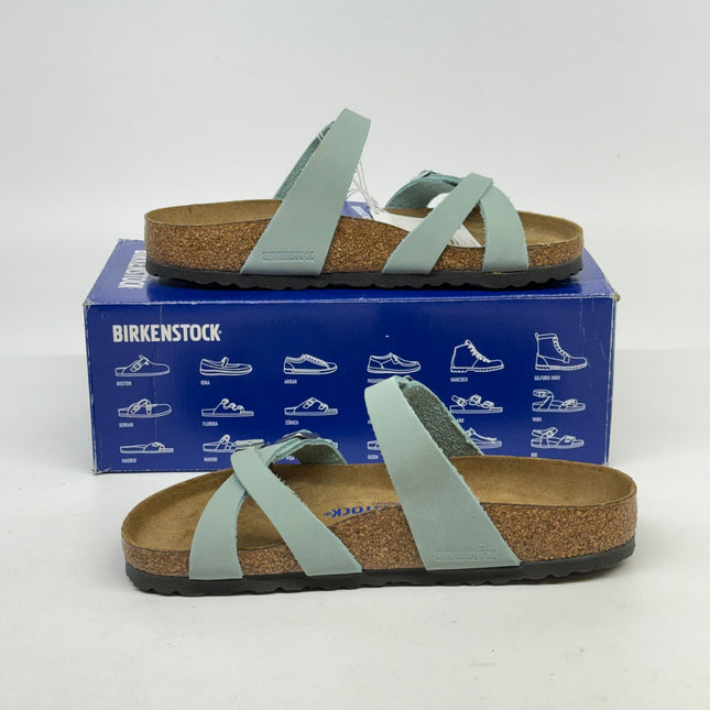 Birkenstock Franca Soft Footbed Sandals Faded Aqua Nubuck Size 8  New
