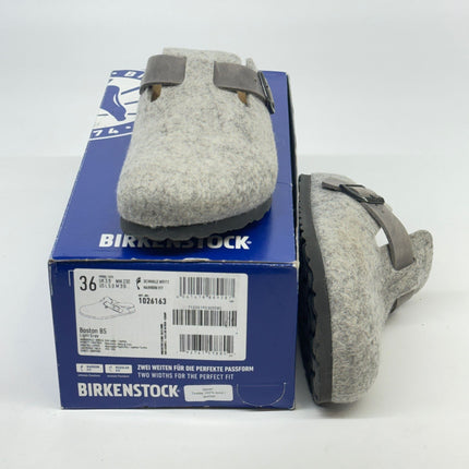 Birkenstock Boston Clogs Natural Leather Brown Size 5 Women’s New