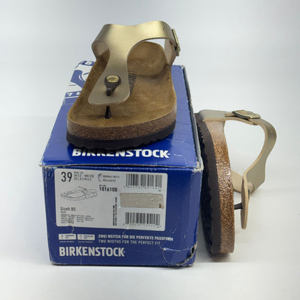 Birkenstock Gizeh Thong Sandals Gold Birko-Flor Size 8 Women’s New