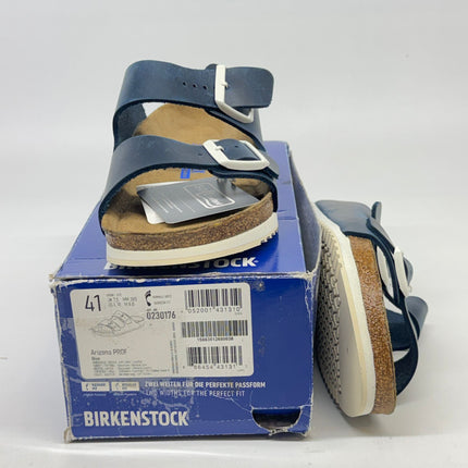 Birkenstock Arizona Leather Sandals Blue Size 10 Women’s New