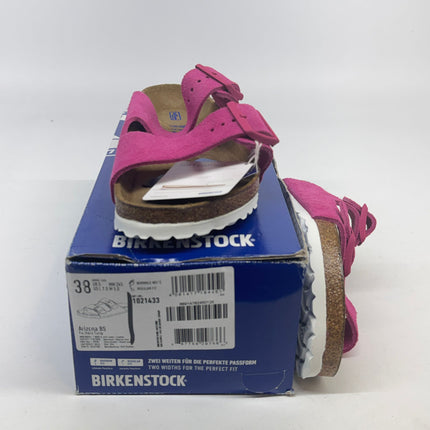 Birkenstock Arizona Soft Footbed Sandals Fuchsia Tulip Suede Size 7 Women’s New