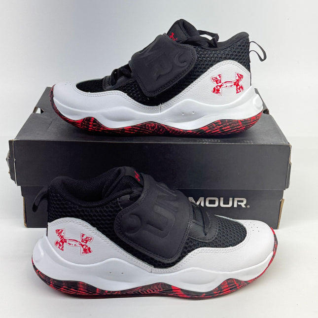 Under Armour Zone BB 2 Basketball Shoes Black Size 3.5 Big Kids New