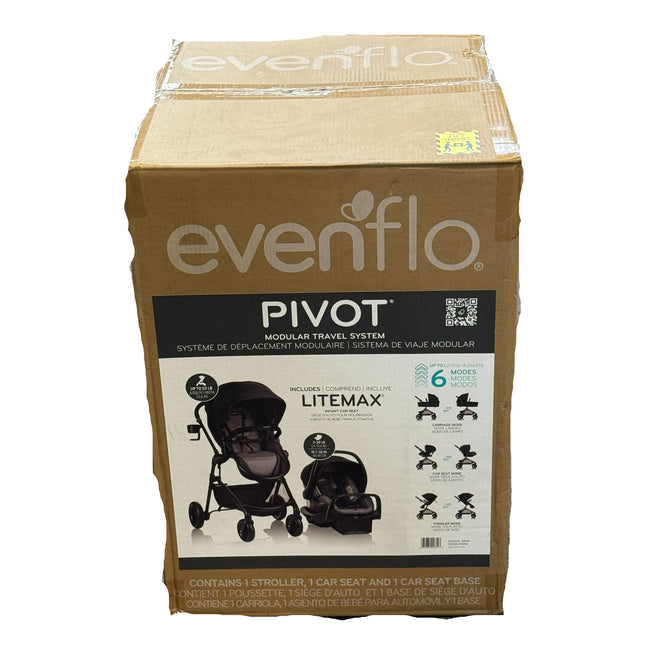 Evenflo Pivot Modular Travel System w/ LiteMax Car Seat & Anti-Rebound Bar New