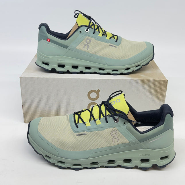 On Cloudvista Waterproof Men’s Running Shoes Chalk/Moss Size 11 New