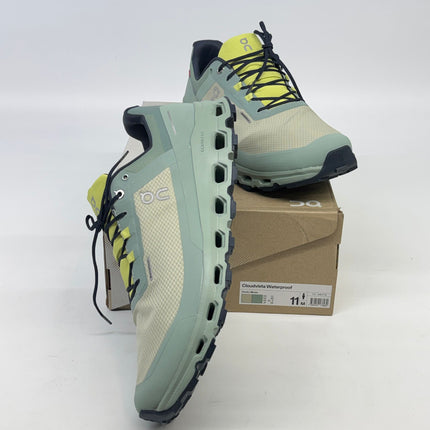 On Cloudvista Waterproof Men’s Running Shoes Chalk/Moss Size 11 New