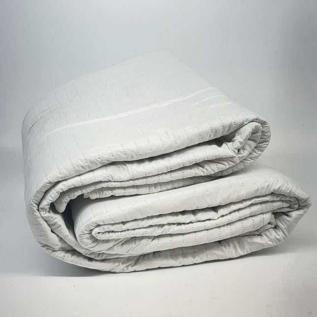LIFE Heated Mattress Pad King Size 78"x80" Dual Controllers Moonbeam White Open Box