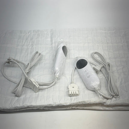 LIFE Heated Mattress Pad King Size 78"x80" Dual Controllers Moonbeam White Open Box