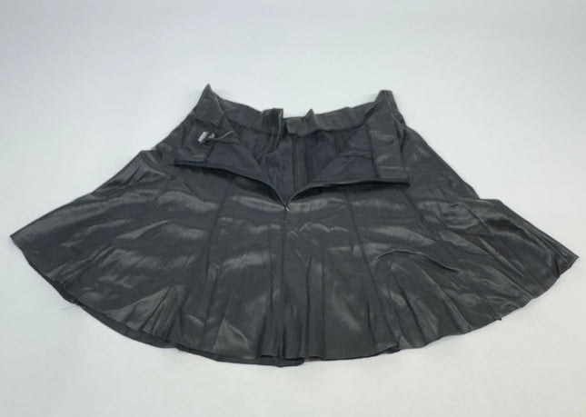 Ookie & Lala Black Faux Leather Skirt Women’s Size XL Flared Hem New