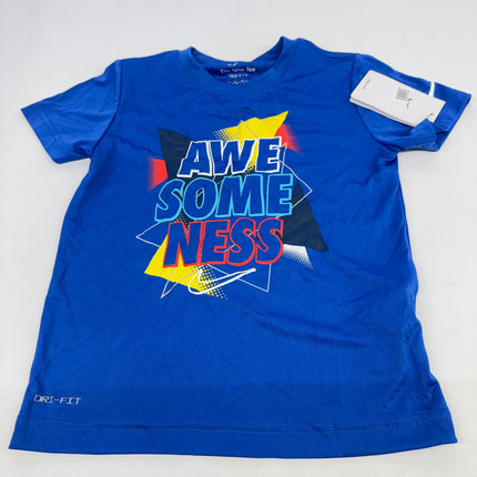 Nike “Awesomeness” Dri-Fit Graphic Tee Boys Size M (4–7) Short Sleeve T-Shirt New
