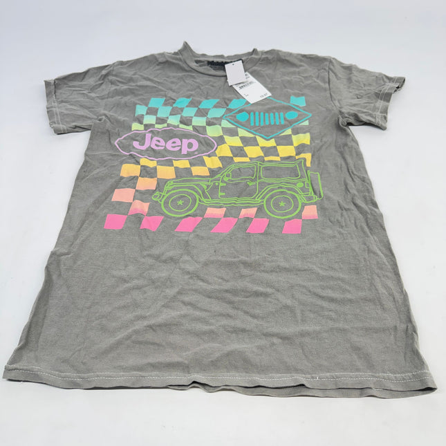 Jeep Spirit Graphic T-Shirt Grey Gravel Size S New with Imperfections