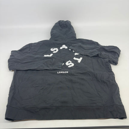 AllSaints Tierra Pullover Circle Logo Hoodie Black Size L New.