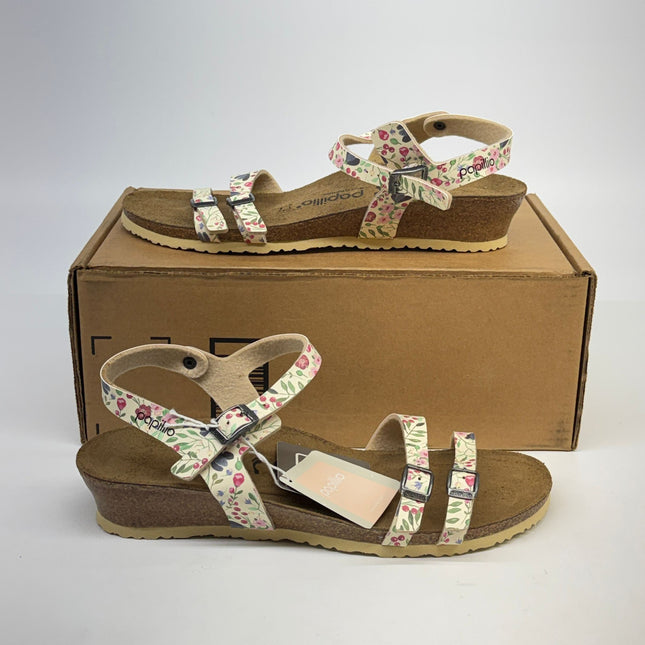 Birkenstock Women’s Lana Sandals Meadow Flowers Beige Size 10 New Without Box