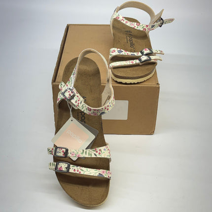 Birkenstock Women’s Lana Sandals Meadow Flowers Beige Size 10 New Without Box