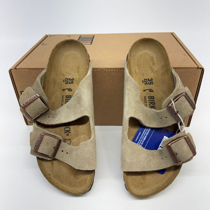 Birkenstock Women’s Arizona Suede Leather Sandals Size 4 Regular New Open Box