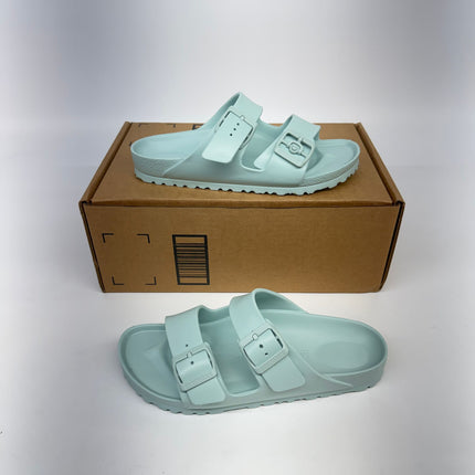 Birkenstock Women’s Arizona Essentials EVA Sandals Surf Green Size 5 New Open Box
