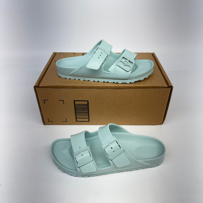 Birkenstock Women’s Arizona Essentials EVA Sandals Surf Green Size 5 New Open Box