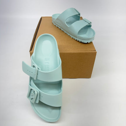 Birkenstock Women’s Arizona Essentials EVA Sandals Surf Green Size 5 New Open Box