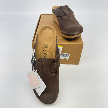 Birkenstock Women’s Fanny Suede Leather Sandals Dark Tea Size 9 New Without Box