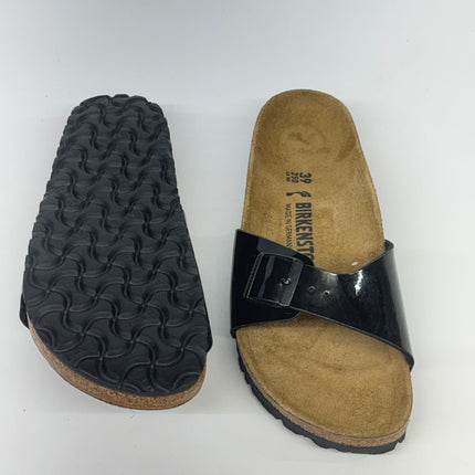 Birkenstock Women’s Madrid Birko-Flor Patent Sandals Black Size 4-6 New Without Box