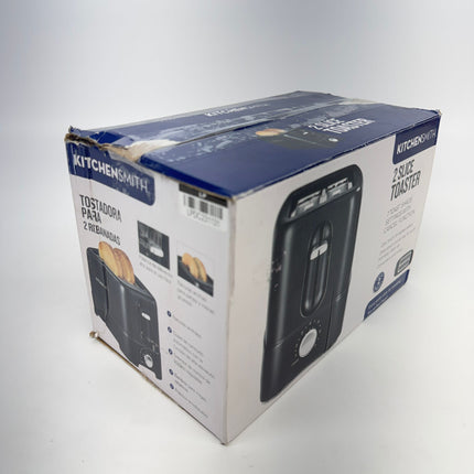 KitchenSmith by Bella 2 Slice Toaster Black 750W Compact New