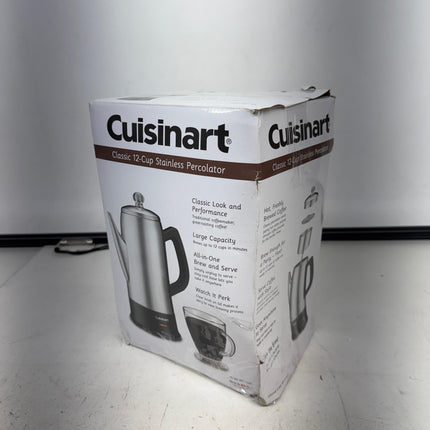 Cuisinart Classic 12 Cup Percolator Stainless Steel Open Box