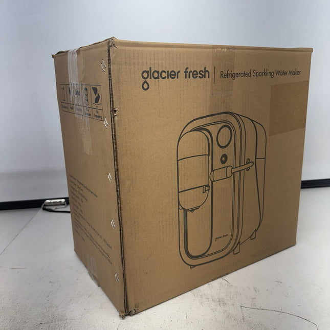 GLACIER FRESH Newest Cold Soda Maker，Electric Carbonated Water Machine,North America's First Sparkling Water Machine with Refrigeration, Compatible with Any Screw-in 60L CO2 Carbonator(NOT Included)