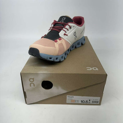 On Women’s Cloud 5 Sneakers Ice/Prairie Pink Size 10.5 New