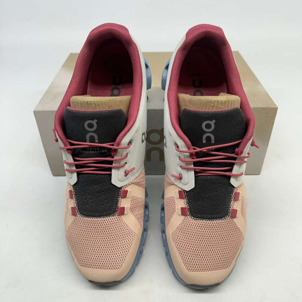 On Women’s Cloud 5 Sneakers Ice/Prairie Pink Size 10.5 New