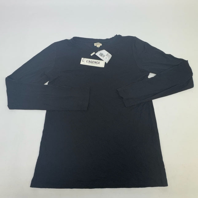 L'Agence Black Long Sleeve Tee Size L New