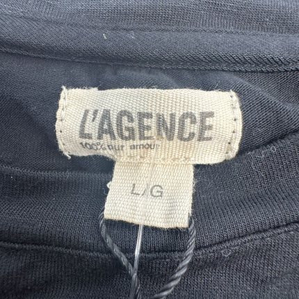 L'Agence Black Long Sleeve Tee Size L New