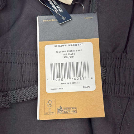 THE NORTH FACE Sprag Adventure Pant TNF Black Size XXL Short New